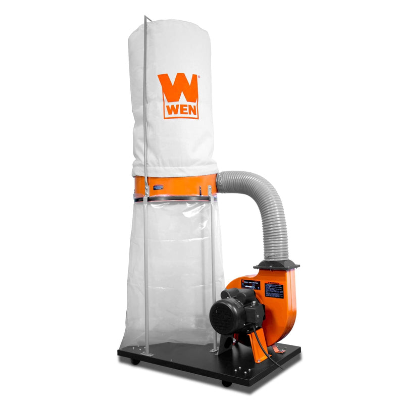 WEN 3403 dust collector showing the dual 4-inch air inlets