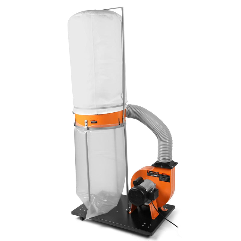 WEN DC1300 dust collector showing the dual 4-inch air inlets