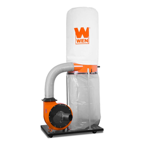WEN 3403 1,500 CFM woodworking dust collector with 50-gallon bag and mobile base